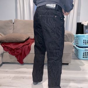 Ragged Priest monochrome wave jeans